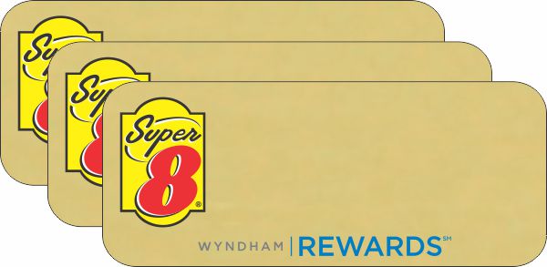 Super 8 Motel Logo B Wyndham Rewards Gold Badge Pack of 25